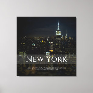 Lienzo Poster del Skyline de Nueva York - Moderno Wall Ar
