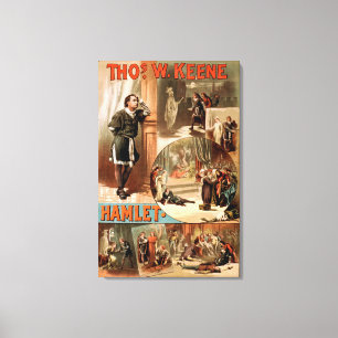 Lienzo Poster del teatro de William Shakespeare "Hamlet"
