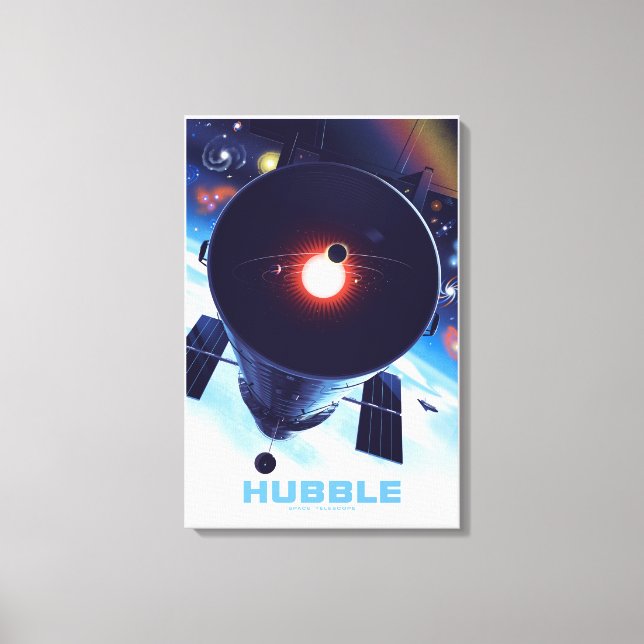 Lienzo Poster del telescopio espacial Hubble. (Anverso)