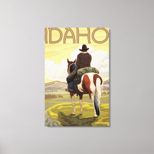 Lienzo Poster del vaquero y del viaje de