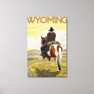 Lienzo Poster del vaquero y del viaje de