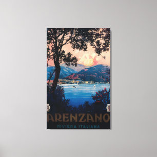 Lienzo Poster del viaje de Riviera del italiano