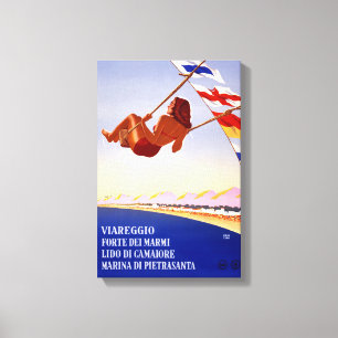 Lienzo Poster del viaje del vintage de Viareggio Italia