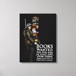 Lienzo Poster del vintage WWI - libros queridos