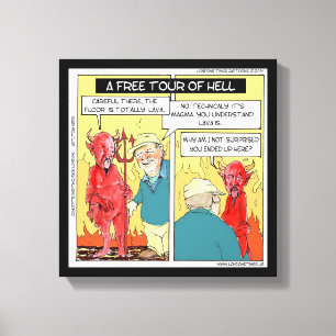 Lienzo Póster Divertido De Tour Gratuito Del Infierno