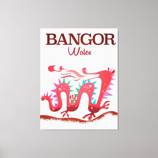 Lienzo Poster Dragón de Bangor Wales (Anverso)