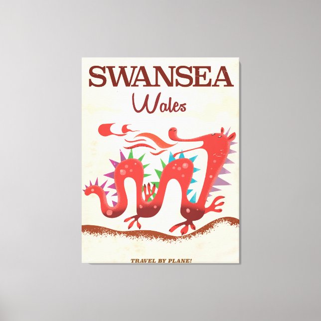 Lienzo Poster Dragón de Swansea Wales (Anverso)