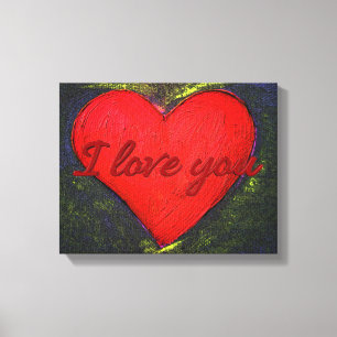 Lienzo Poster envuelto en el corazón pintado
