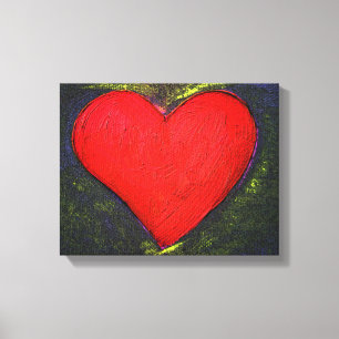 Lienzo Poster envuelto en el corazón pintado