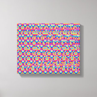 Lienzo Póster estereograma Corazón y Manos 3D
