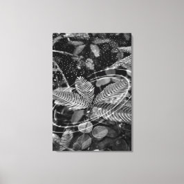 Lienzo Poster Folhas - P&B