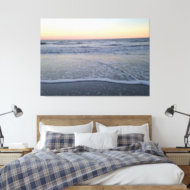 Lienzo Poster fotográfico de Florida Sunset Beach Ocean (Insitu(Dormitorio))