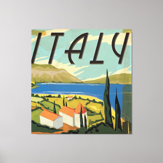 Lienzo Póster italiano vintage (Anverso)