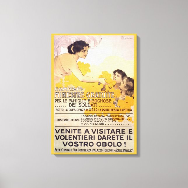 Lienzo Poster italiano Vintage 1917 (Anverso)