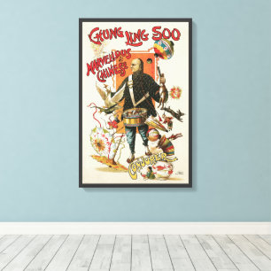 Lienzo Póster Mágico Vintage, Mago Chung Ling Soo
