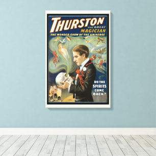 Lienzo Póster Mágico Vintage, Thurston, El Gran Mago