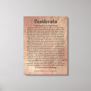 Lienzo Poster Medieval DESIDERATA Max Ehrmann-Mars Stone