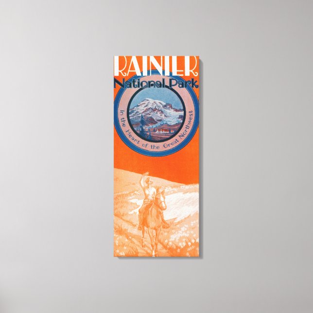 Lienzo Poster Monte Rainier - Caballo (Anverso)