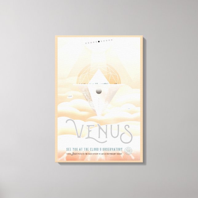 Lienzo Poster-Observatorio Del Espacio Retro En El Sistem (Anverso)