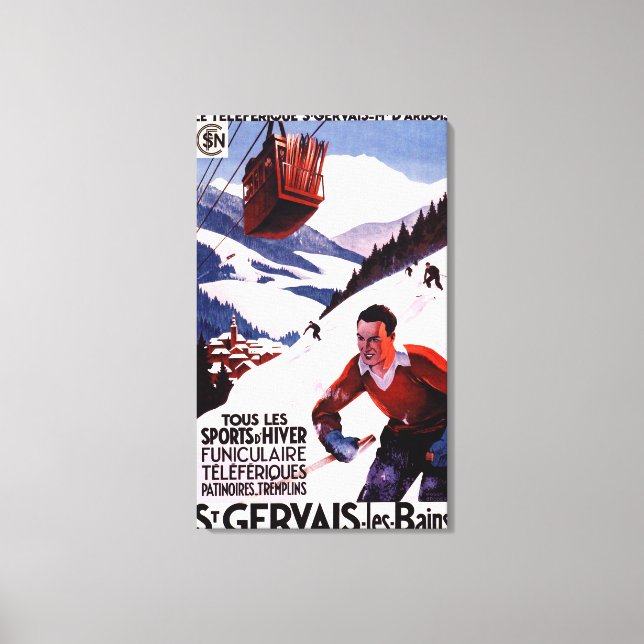 Lienzo POSTER Promo de Autos de Cable de Ferrocarril SNCF (Anverso)