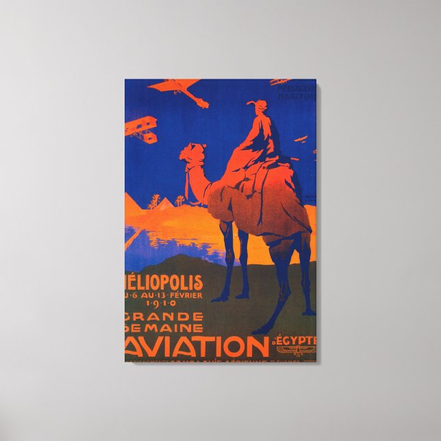 Lienzo Poster promocional de aerolíneas francesas (Anverso)