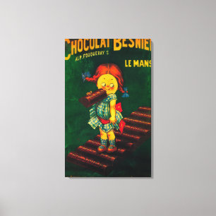 Lienzo Poster promocional del chocolate de Besnier