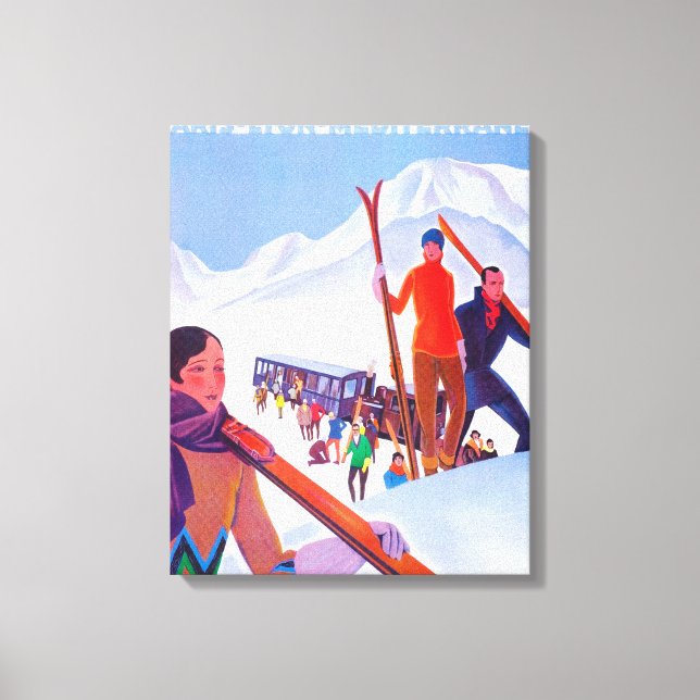 Lienzo POSTER Promocional del Ferrocarril PLM (Anverso)