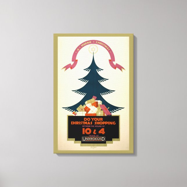 Lienzo Poster Que Promueve Viajes Por El Metro De Londres (Anverso)