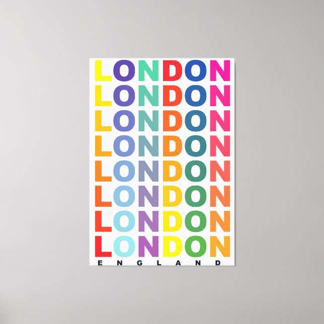 Lienzo Póster retro Londres Inglaterra (Anverso)