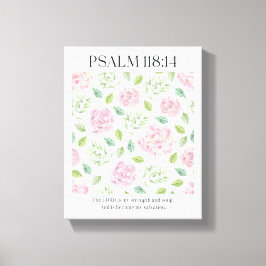 Lienzo Póster SALMO 118:1 - El Señor es mi fuerza 