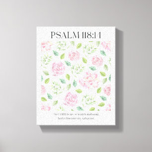 Lienzo Póster SALMO 118:1 - El Señor es mi fuerza