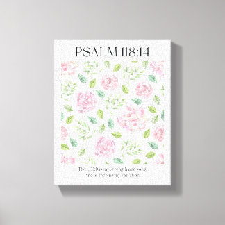 Lienzo Póster SALMO 118:1 - El Señor es mi fuerza 