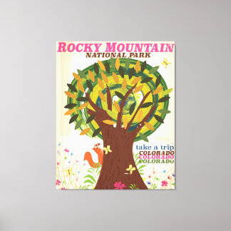 Lienzo Poster Vacacional de Rocky Mountains USA