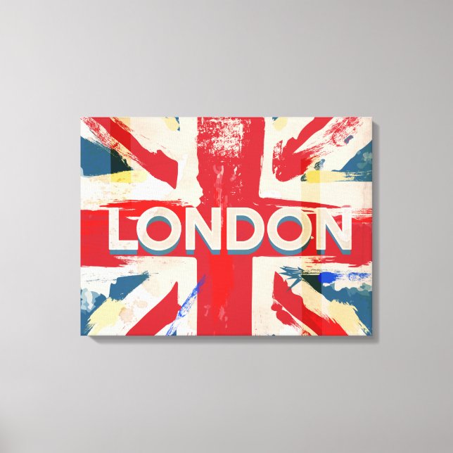 Lienzo Póster vintage de la Unión de Londres (Anverso)