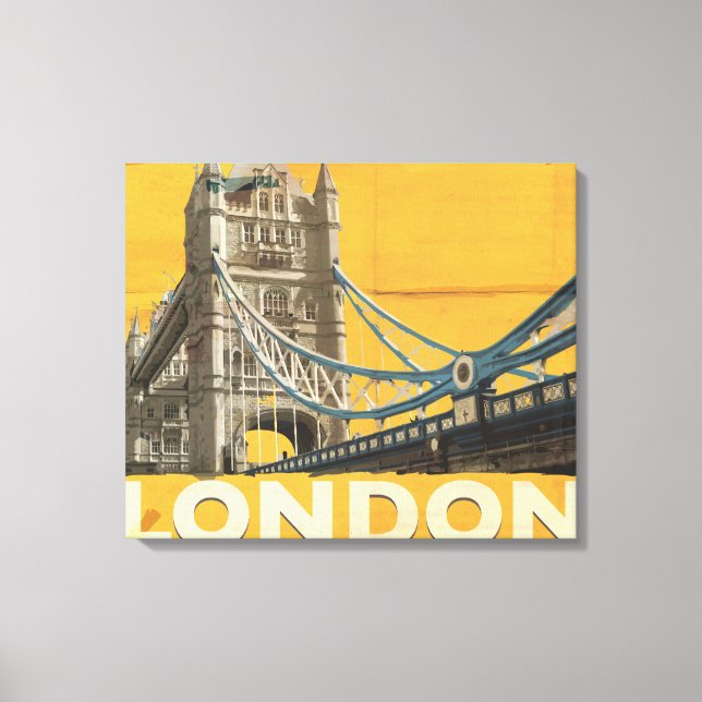 Lienzo Póster vintage de Londres (Anverso)
