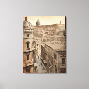 Lienzo Póster vintage de Roma
