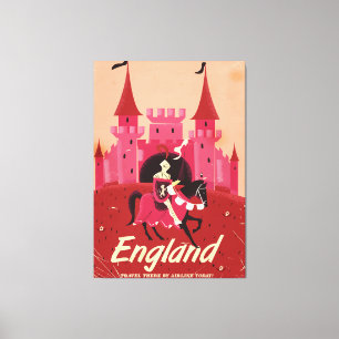 Lienzo Póster vintage de viaje a Inglaterra St. George