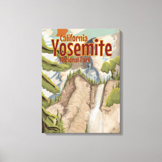 Lienzo Póster vintage de Yosemite