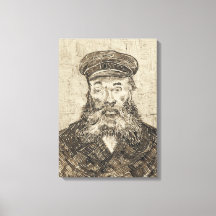 Postman Joseph Roulin (Esbozo Sepia) (de van Gogh)