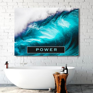 Lienzo Power Inspirador Word Wave Wave Photography