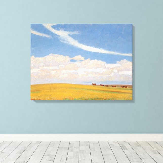 Lienzo Pradera después de la tormenta de Maynard Dixon, A (Insitu (piso de madera))