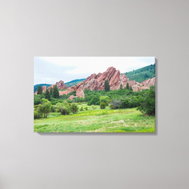 Lienzo Praderas de Roxborough Montañas y Agujas (Anverso)