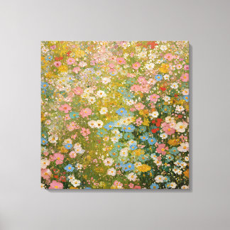 Lienzo Prado de flores silvestres coloridas 2