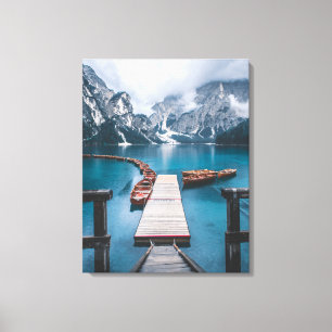LIENZO PRAGSER WILDSEE (LAKE PRAGS), SOUTH TYROL, ITALIA