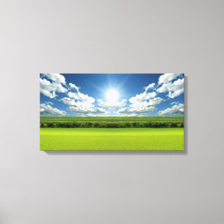 Lienzo Prairie cielo paisaje 20 Stretched Canvas Print
