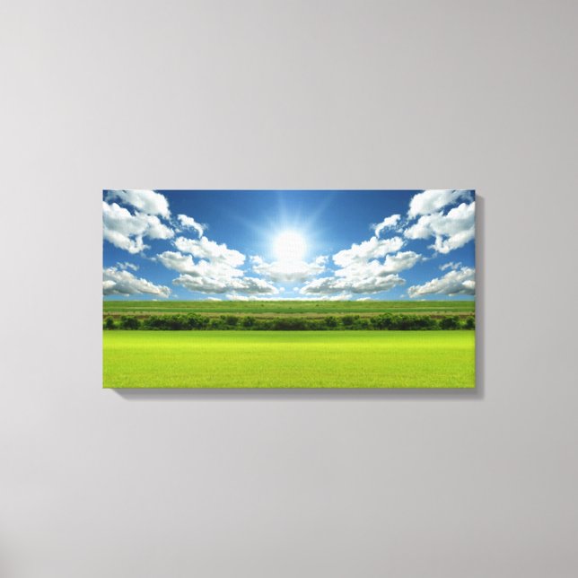 Lienzo Prairie cielo paisaje 20 Stretched Canvas Print (Anverso)