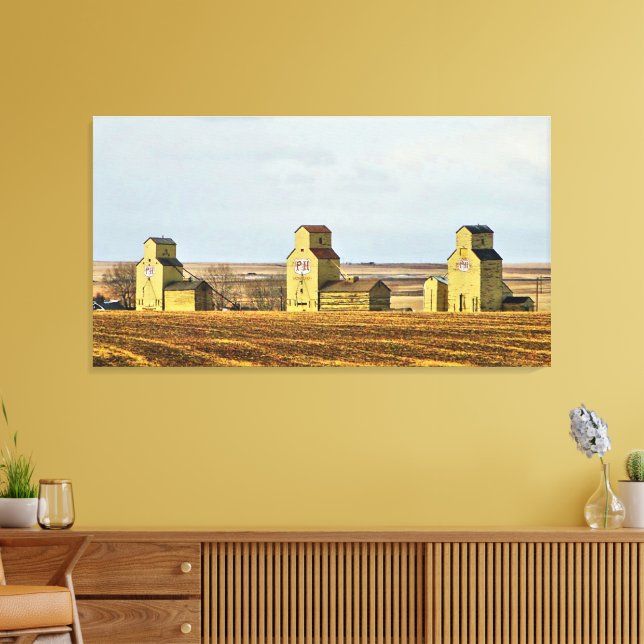 Lienzo Prairie Sentinels Mossleigh Alberta Canvas Print (Insitu (Sala de estar))