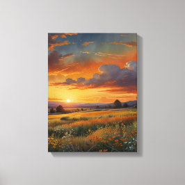 Lienzo Prairie Watercolor Canvas Wall Art