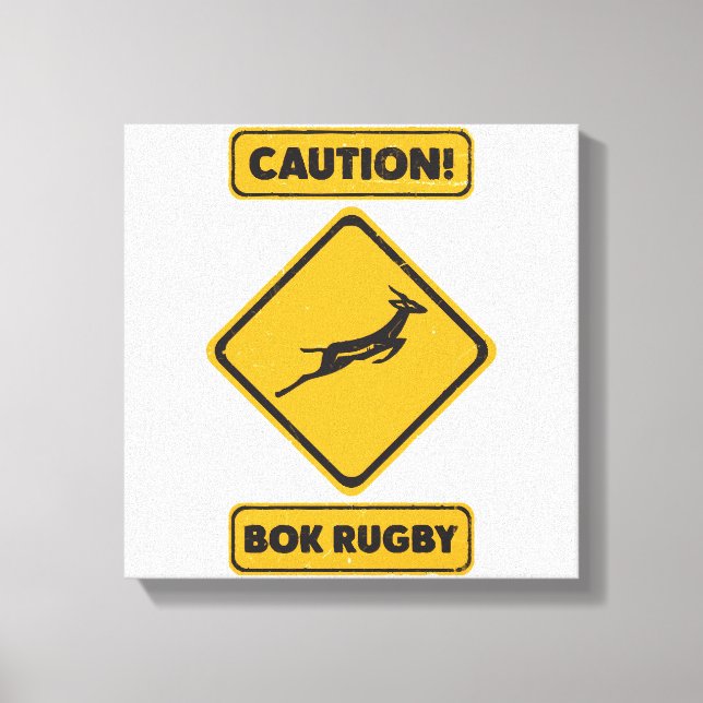 Lienzo Precaución - SpringBoks Cruzando (Anverso)