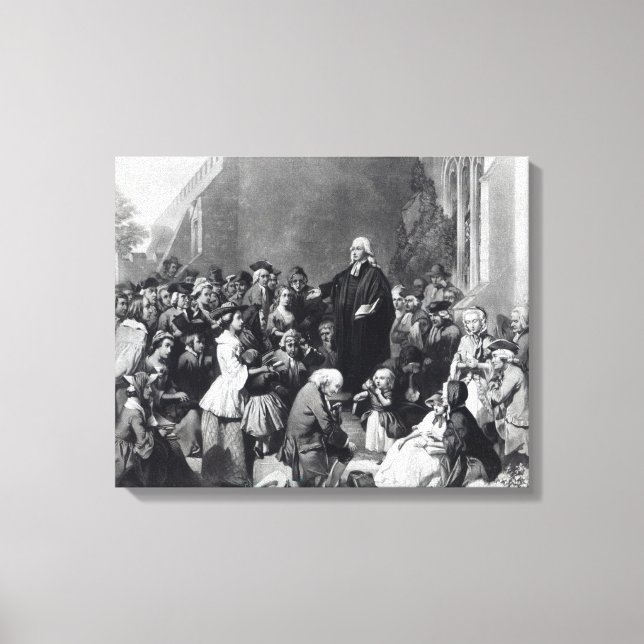 Lienzo Predicación de John Wesley (Anverso)